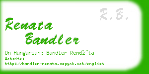 renata bandler business card